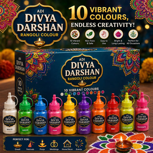 ADI Divya Darshan Rangoli Colour - 10 Vibrant Colours